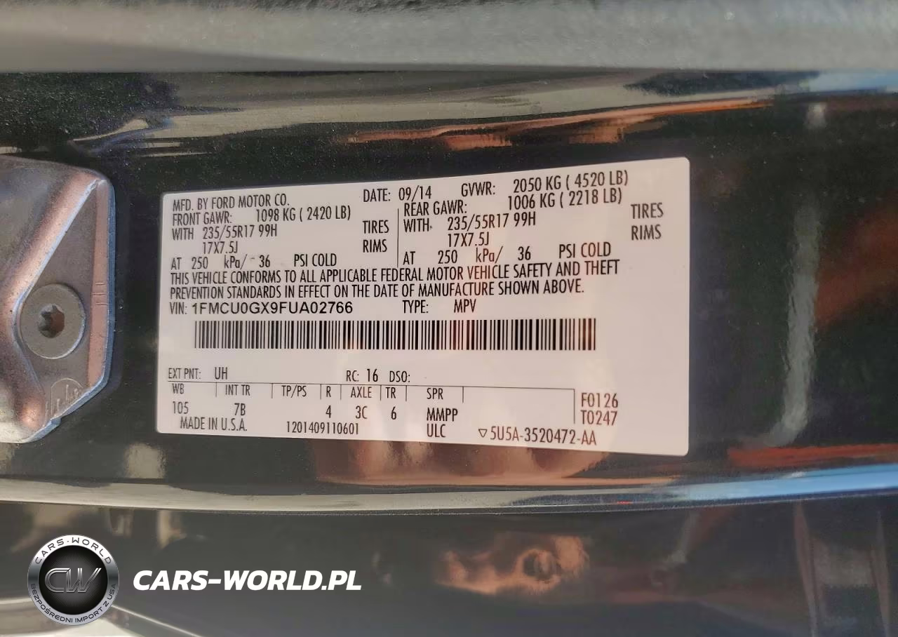 2015 Ford Escape Se VIN:1FMCU0GX9FUA02766 - 13