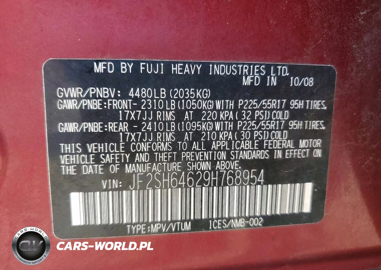 2009 Subaru Forester 2.5X Limited VIN:JF2SH64629H768954 - 12