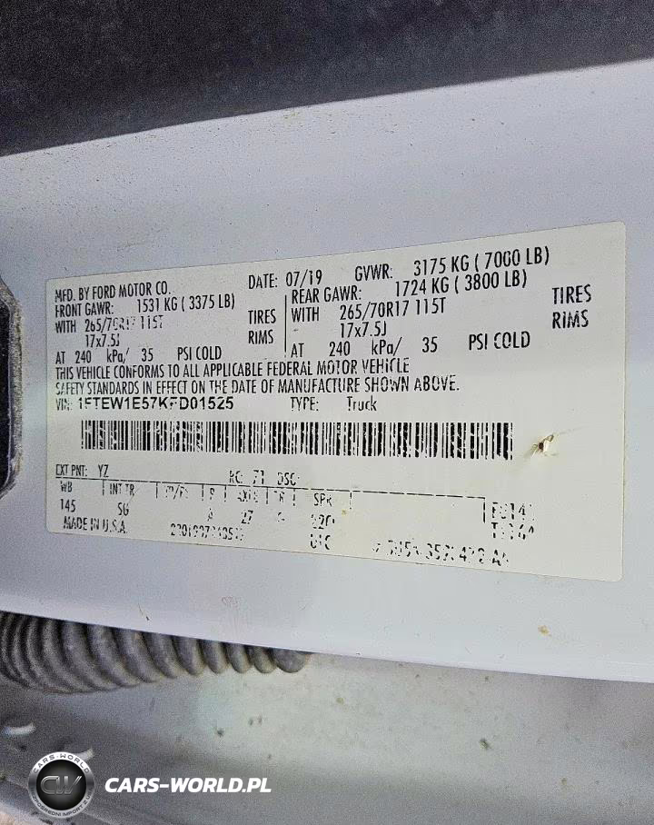 2019 Ford F150 Supercrew VIN:1FTEW1E57KFD01525 - 13