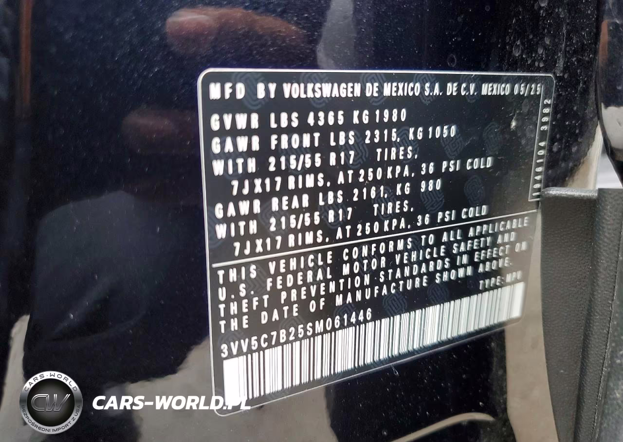 2025 Volkswagen Taos S VIN:3VV5C7B25SM061446 - 12
