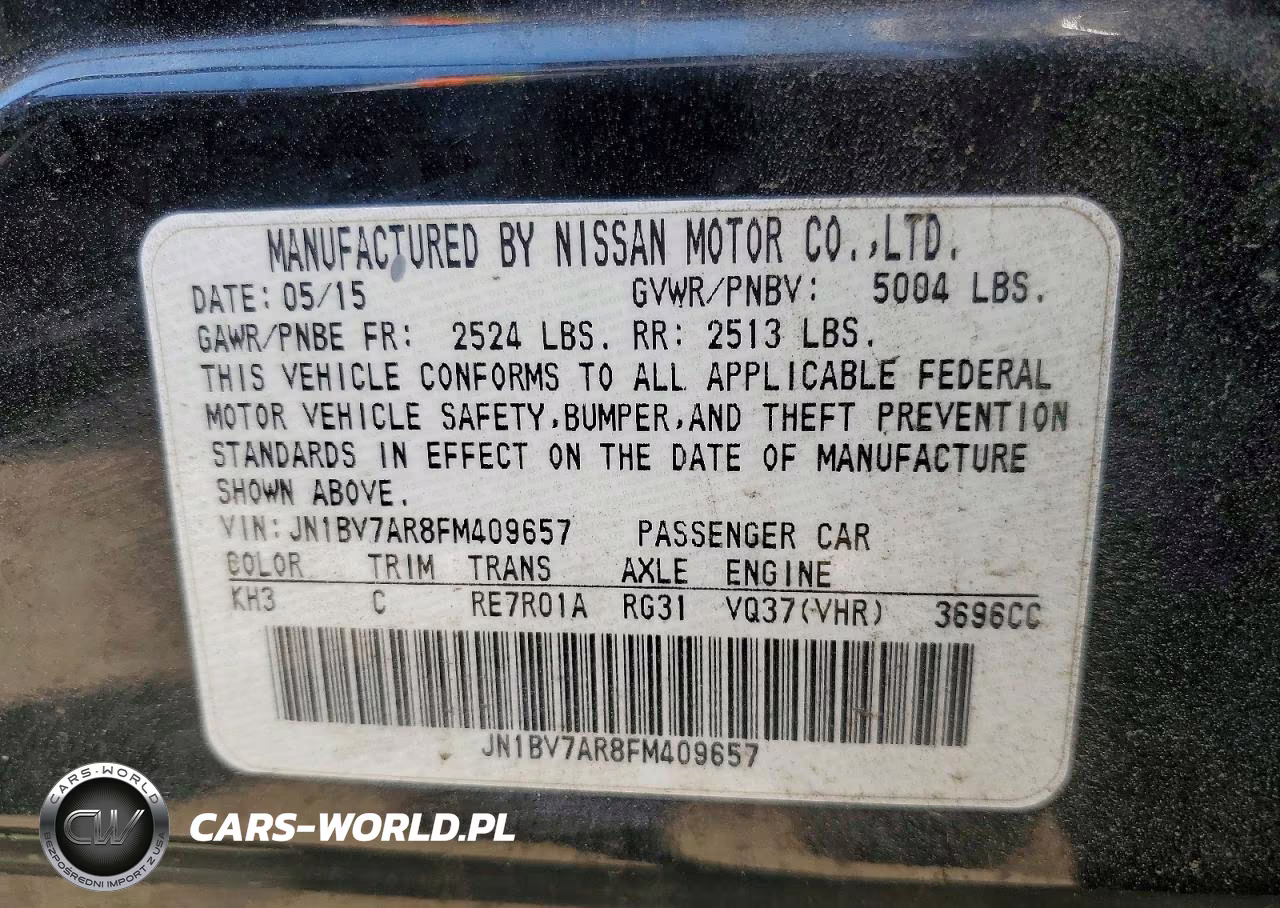 2015 Infiniti Q50 Premium VIN:JN1BV7AR8FM409657 - 13