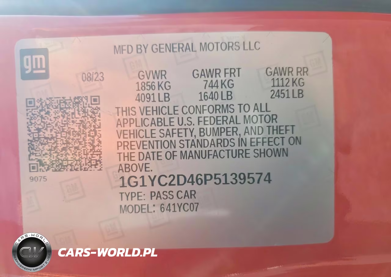 2023 Chevrolet Corvette Stingray 3Lt VIN:1G1YC2D46P5139574 - 12