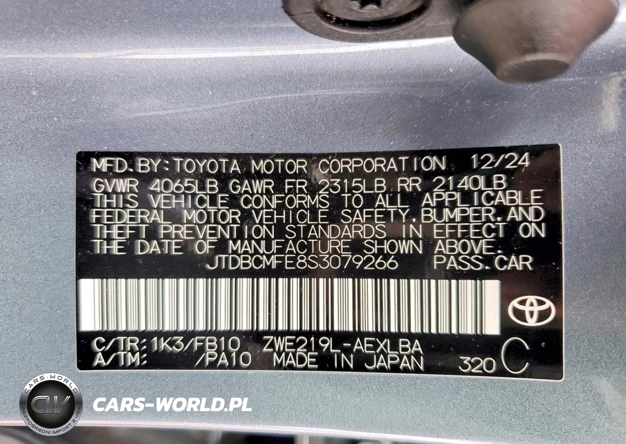 2025 Toyota Corolla Hybrid Le VIN:JTDBCMFE8S3079266 - 12