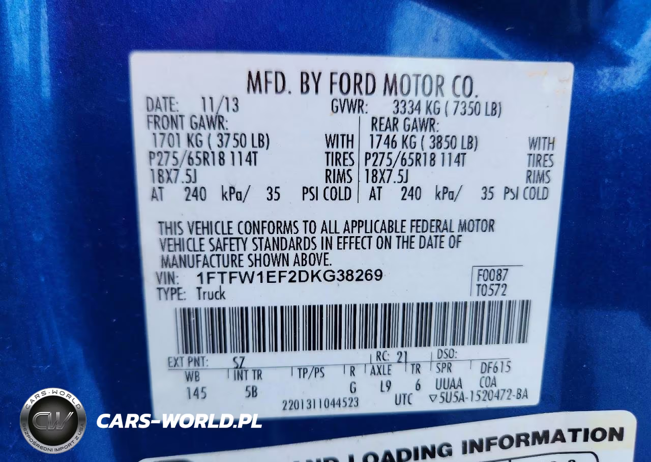 2013 Ford F150 Supercrew VIN:1FTFW1EF2DKG38269 - 12