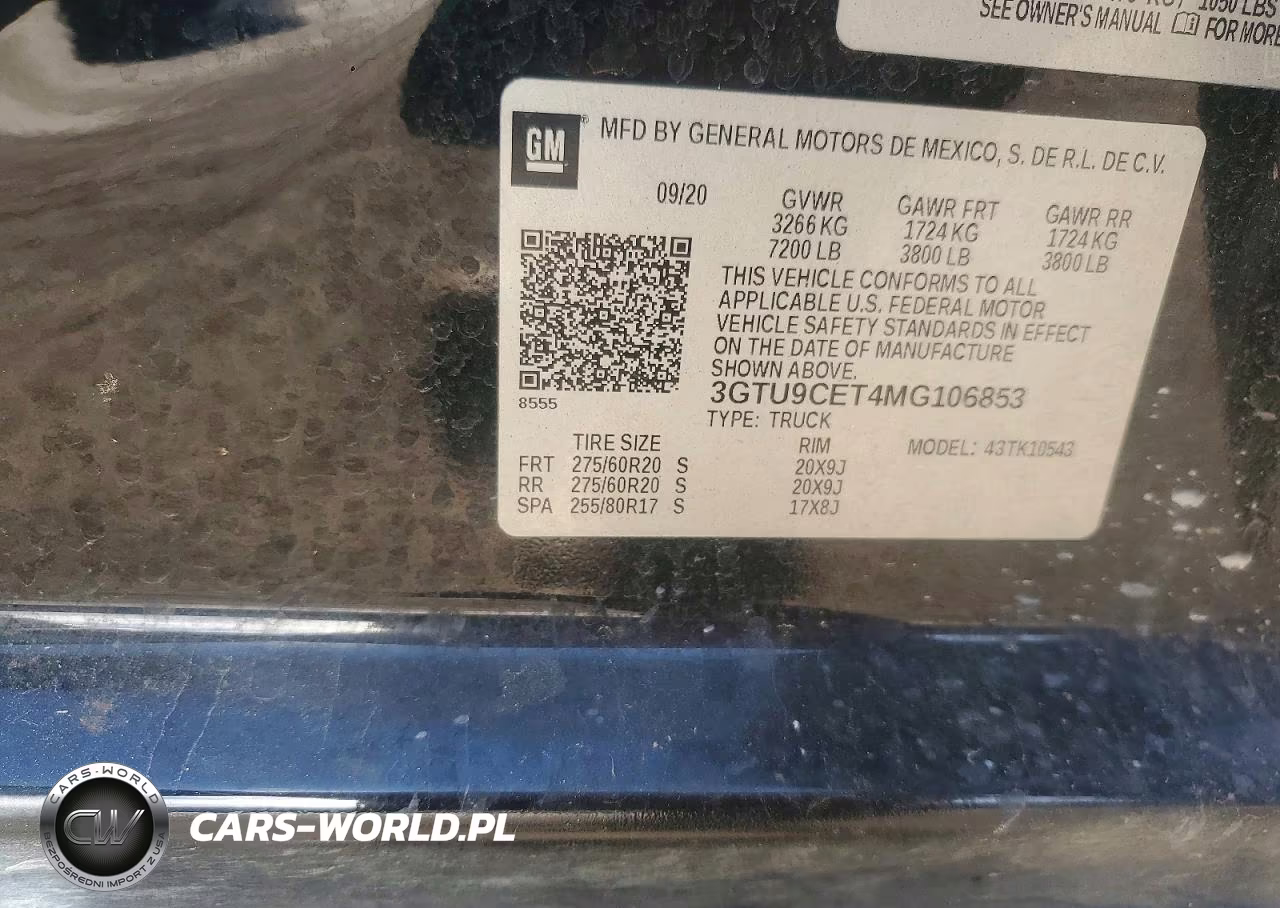 2021 GMC Sierra K1500 Elevation VIN:3GTU9CET4MG106853 - 12
