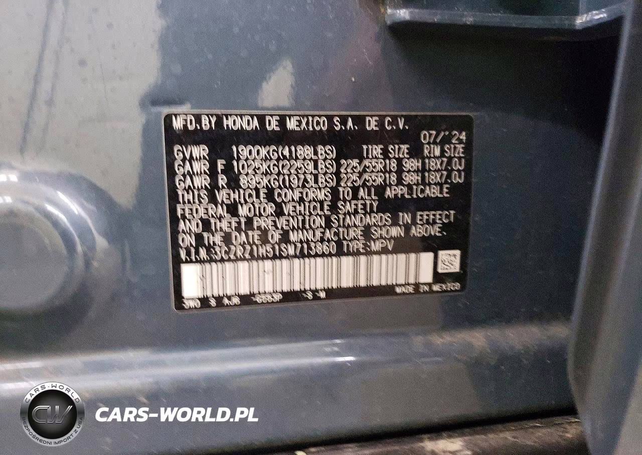 2025 Honda Hr-V Sport VIN:3CZRZ1H51SM713860 - 14