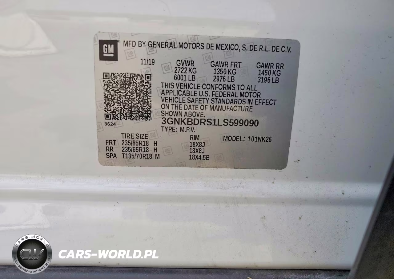 2020 Chevrolet Blazer 3Lt VIN:3GNKBDRS1LS599090 - 12
