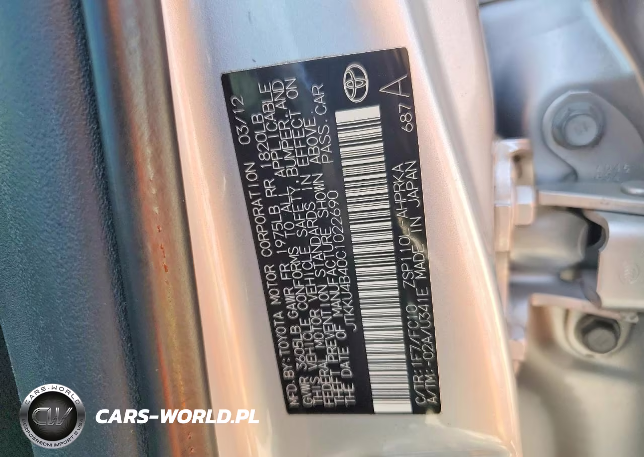 2012 Scion Xd Base VIN:JTKKU4B40C1022690 - 13