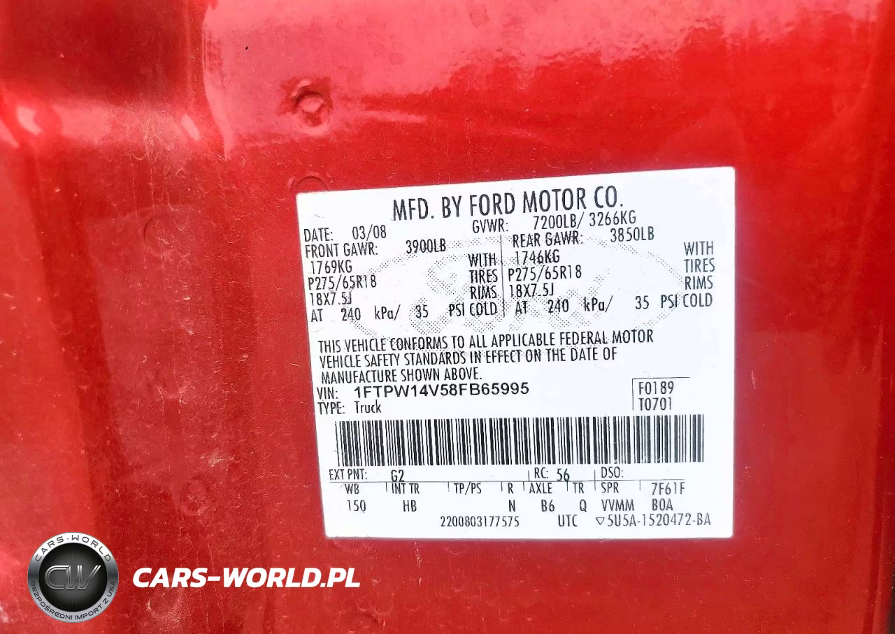 2008 Ford F150 Supercrew VIN:1FTPW14V58FB65995 - 12
