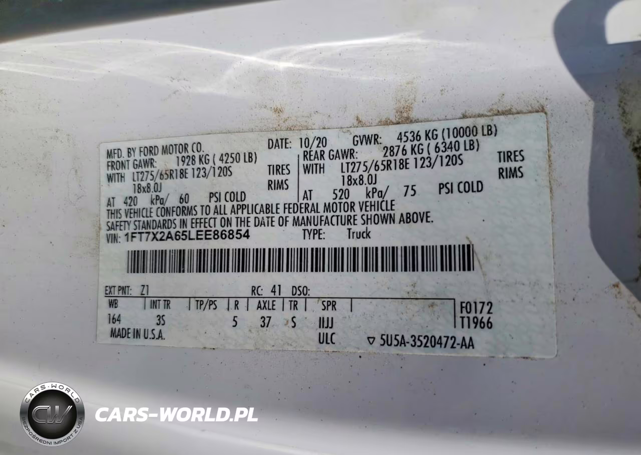 2020 Ford F250 Super Duty VIN:1FT7X2A65LEE86854 - 13