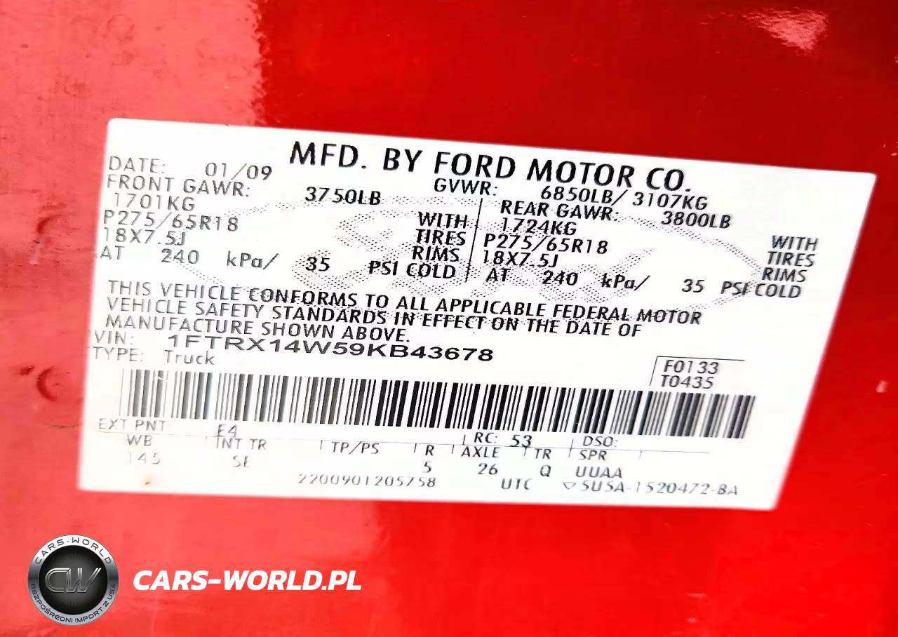 2009 Ford F150 Super Cab VIN:1FTRX14W59KB43678 - 12