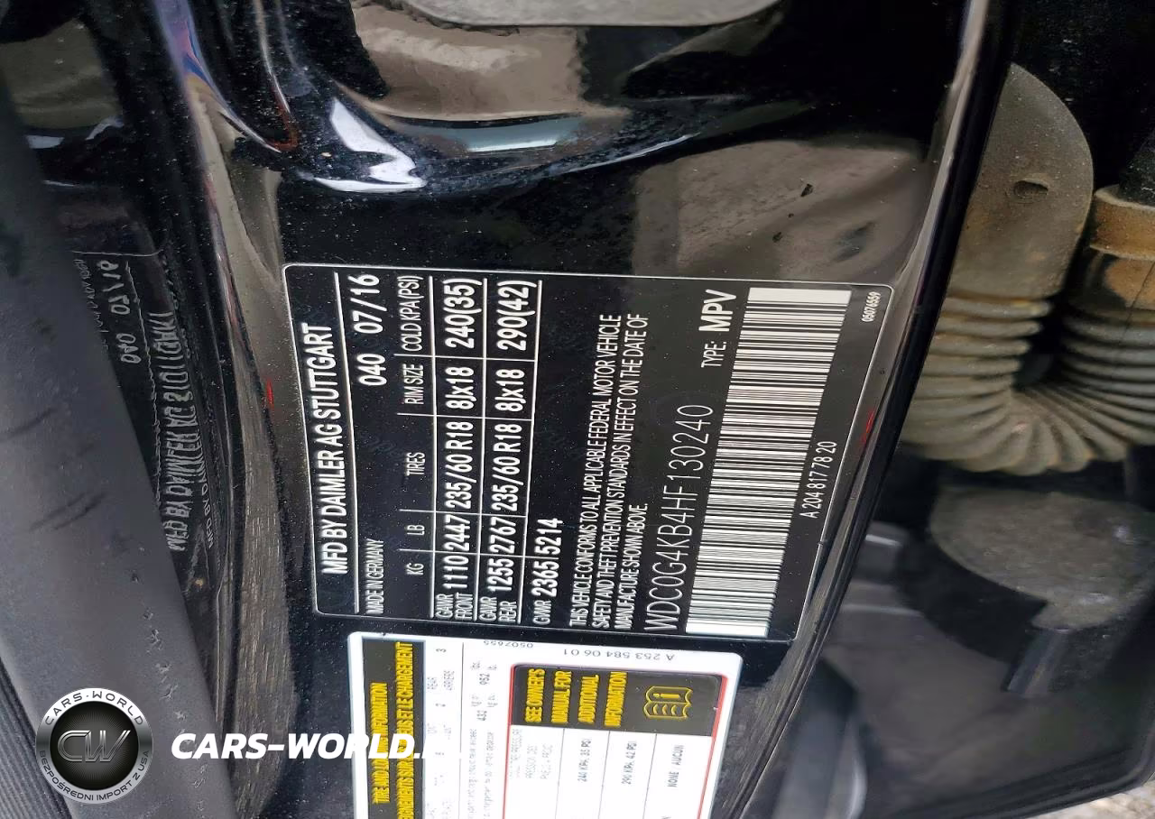 2017 Mercedes-Benz Glc 300 4Matic VIN:WDC0G4KB4HF130240 - 13