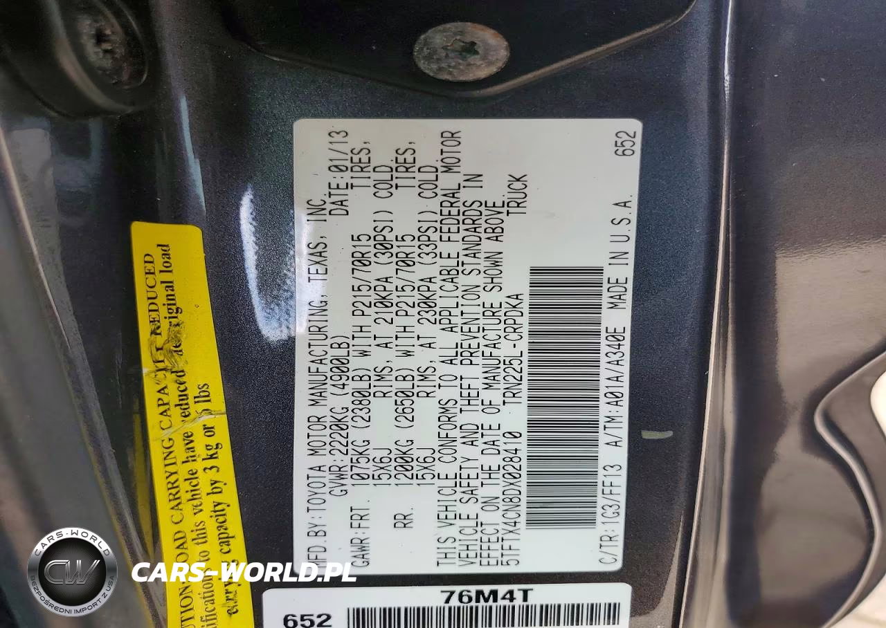 2013 Toyota Tacoma Access Cab VIN:5TFTX4CN8DX028410 - 12