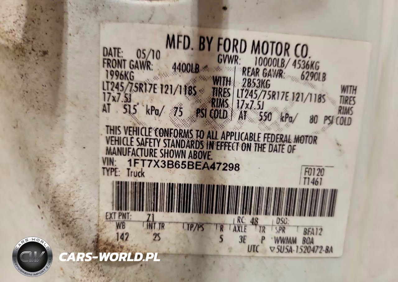 2011 Ford F350 Super Duty VIN:1FT7X3B65BEA47298 - 12