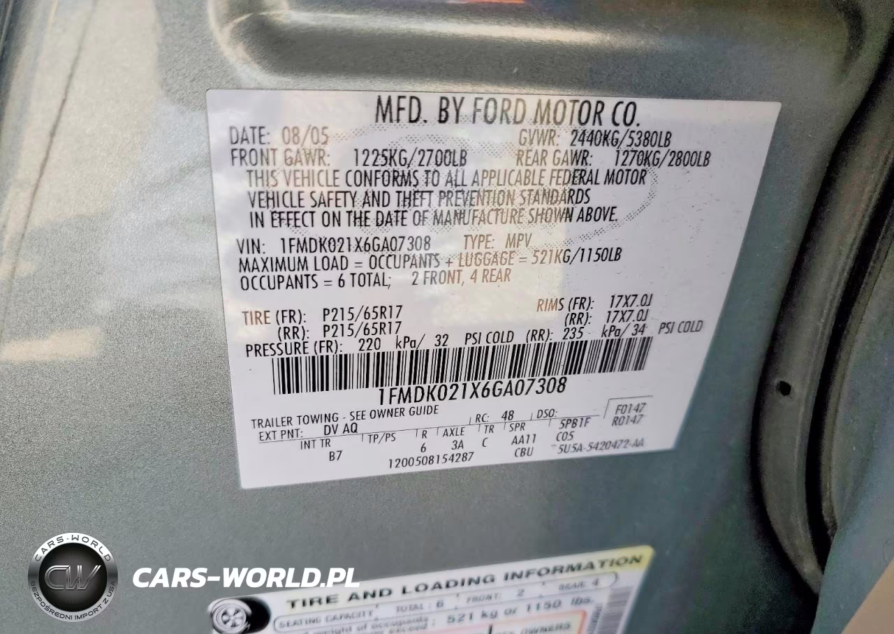 2006 Ford Freestyle Se VIN:1FMDK021X6GA07308 - 12