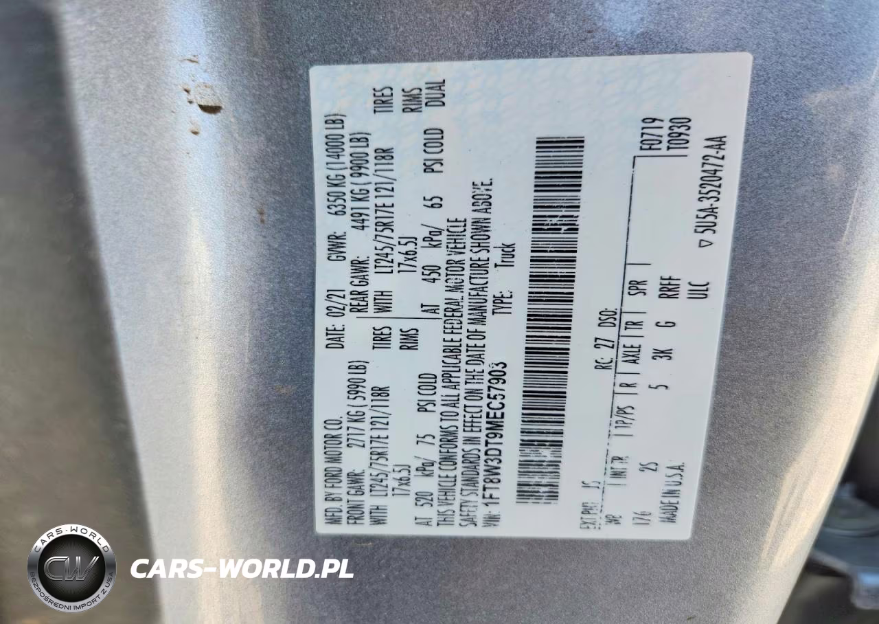 2021 Ford F350 Super Duty VIN:1FT8W3DT9MEC57903 - 13