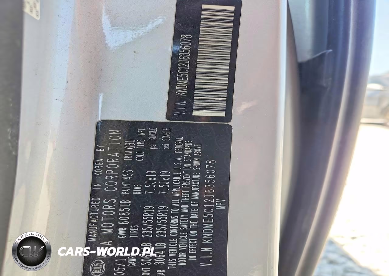 2018 Kia Sedona Sxl VIN:KNDME5C12J6356078 - 14