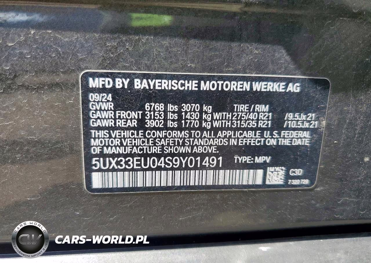 2025 BMW X5 M60I VIN:5UX33EU04S9Y01491 - 13