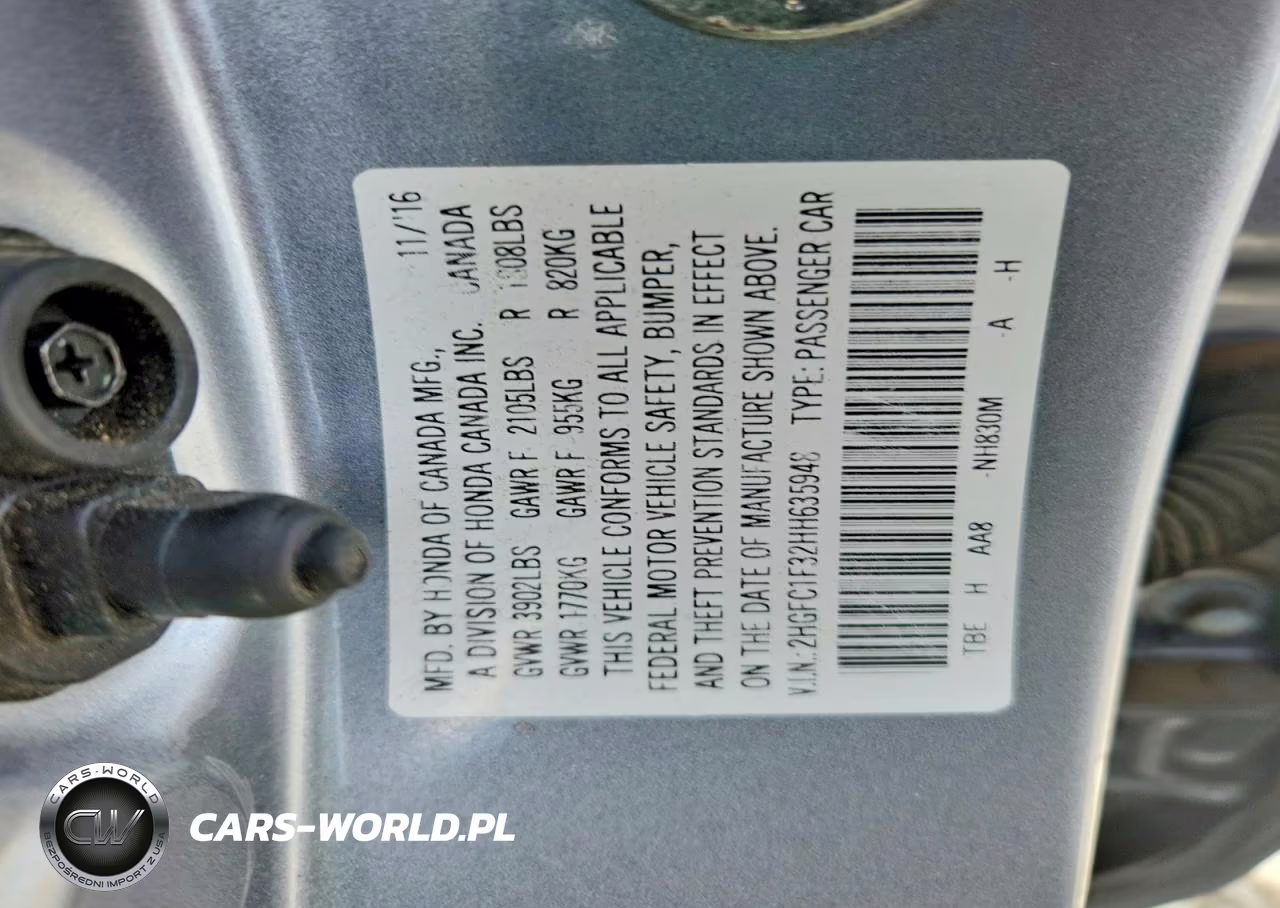 2017 Honda Civic Ex VIN:2HGFC1F32HH635948 - 12