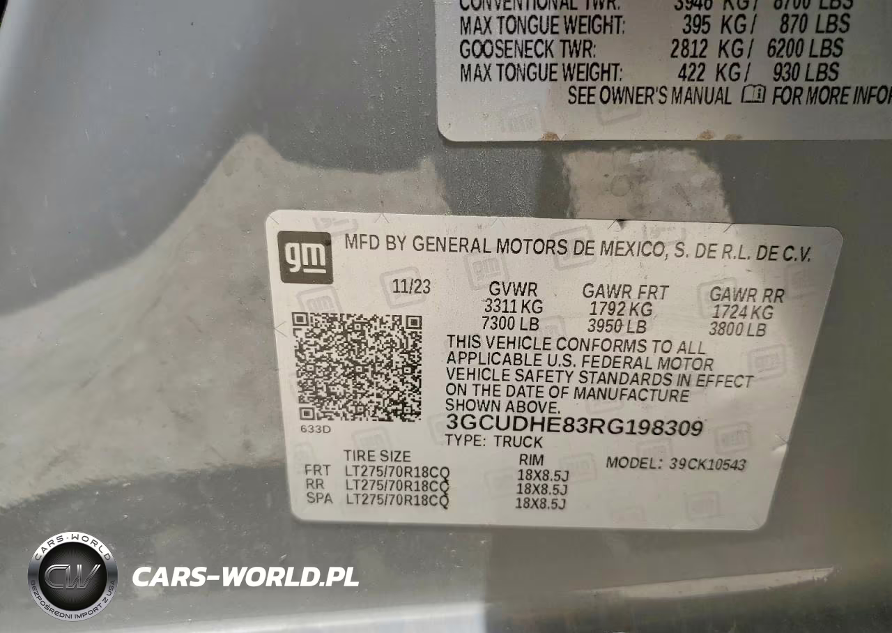 2024 Chevrolet Silverado K1500 Zr2 VIN:3GCUDHE83RG198309 - 12