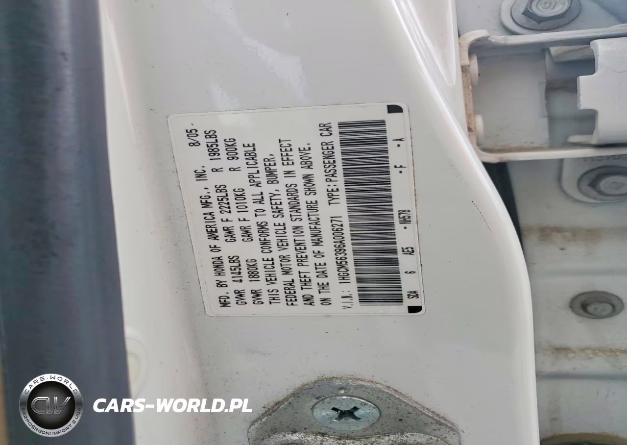 2006 Honda Accord Se VIN:1HGCM56396A006271 - 13