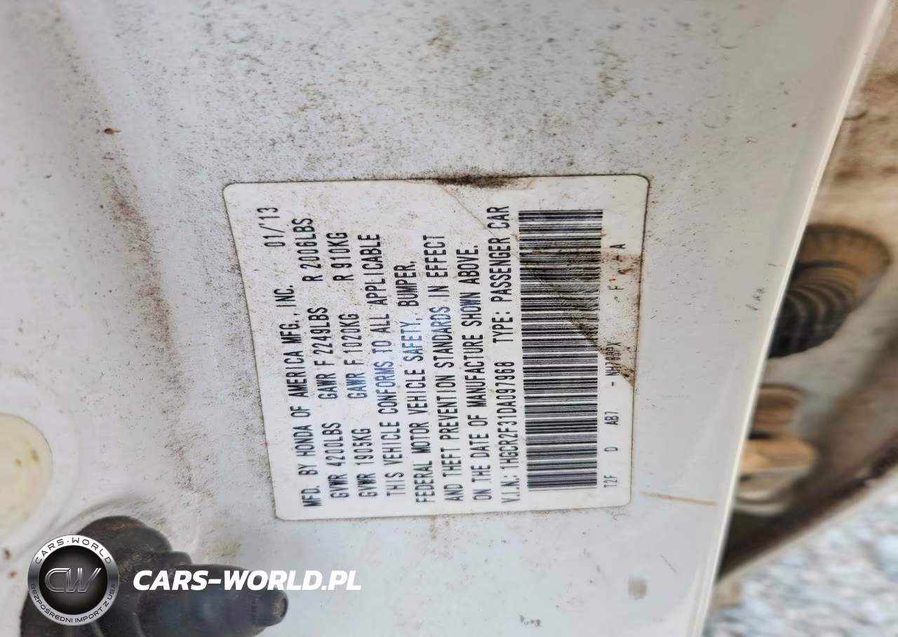 2013 Honda Accord Lx VIN:1HGCR2F31DA097968 - 12