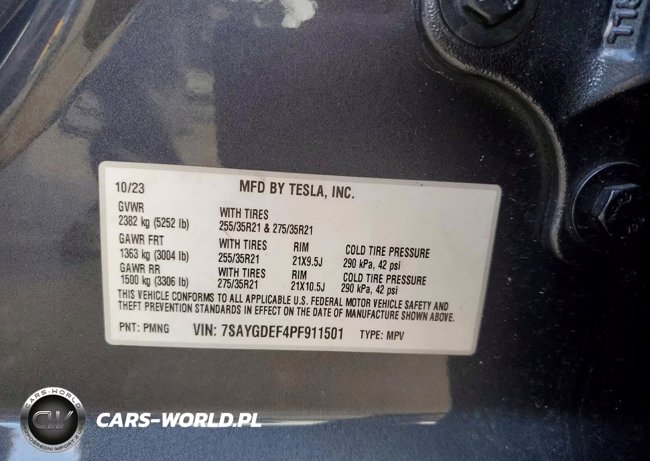 2023 Tesla Model Y VIN:7SAYGDEF4PF911501 - 14
