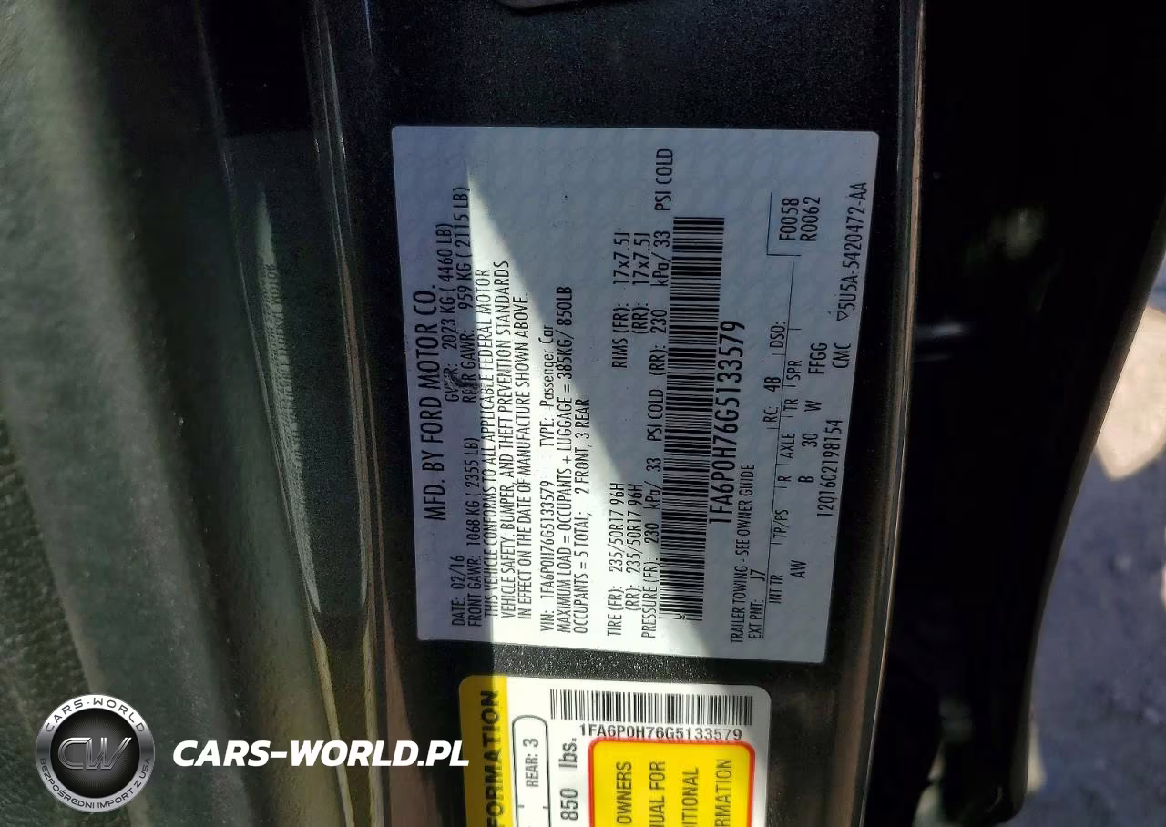 2016 Ford Fusion Se VIN:1FA6P0H76G5133579 - 12