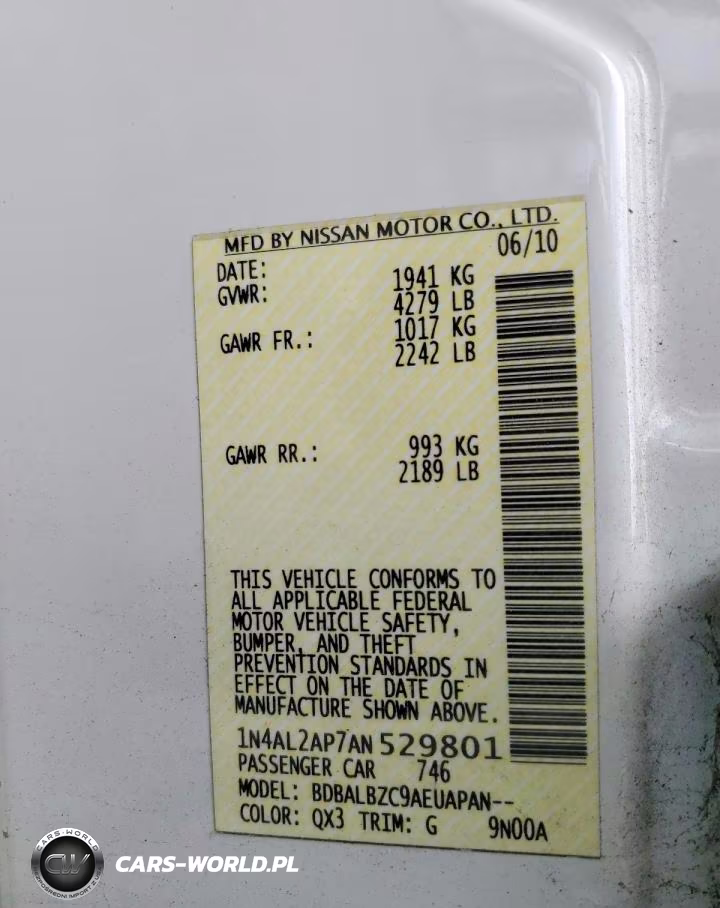 2010 Nissan Altima 2.5 VIN:1N4AL2AP7AN529801 - 13