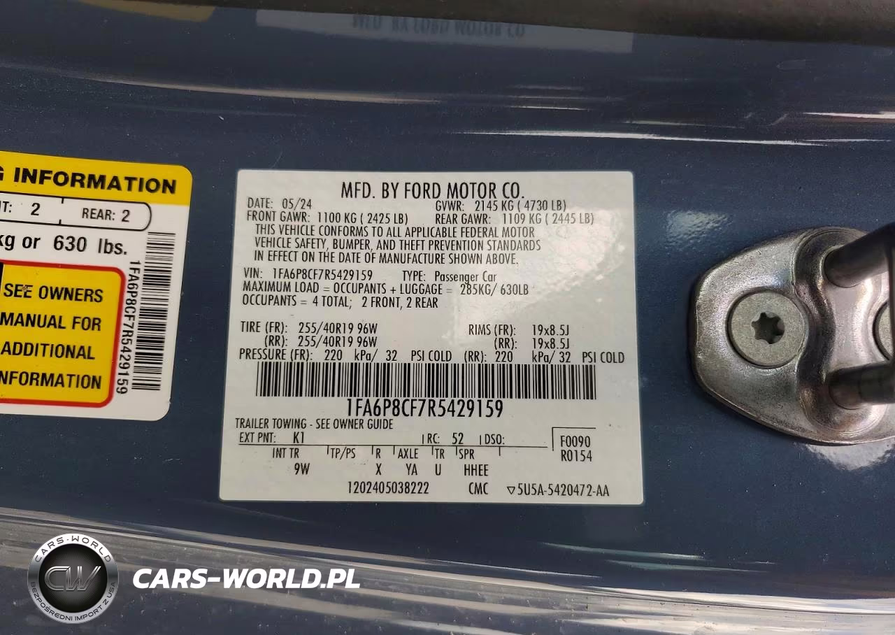 2024 Ford Mustang Gt VIN:1FA6P8CF7R5429159 - 13