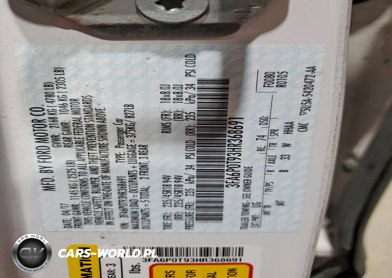 2017 Ford Fusion Se VIN:3FA6P0T93HR368691 - 12
