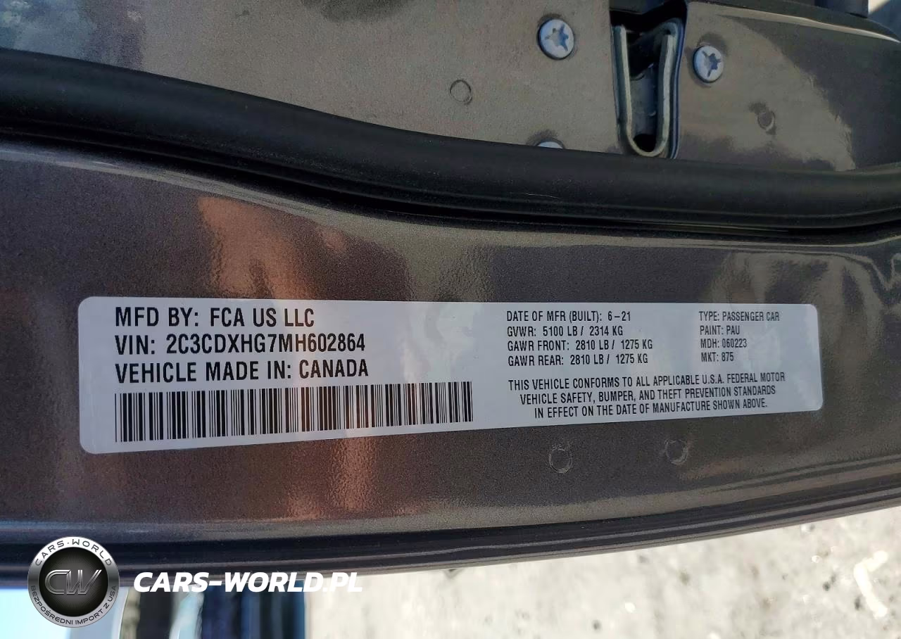 2021 Dodge Charger Gt VIN:2C3CDXHG7MH602864 - 12