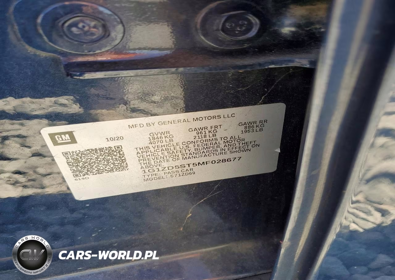 2021 Chevrolet Malibu Lt VIN:1G1ZD5ST5MF028677 - 12