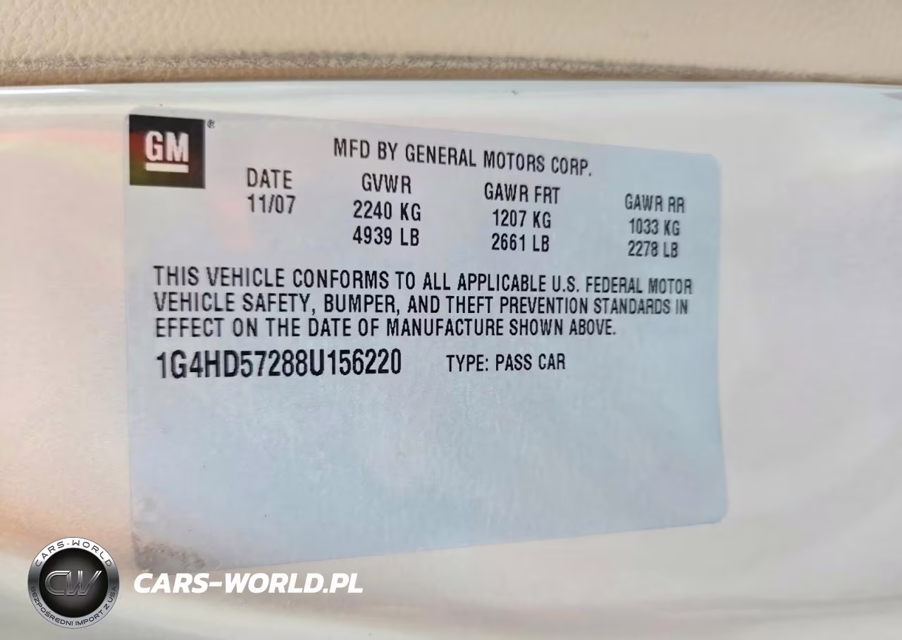2008 Buick Lucerne Cxl VIN:1G4HD57288U156220 - 12