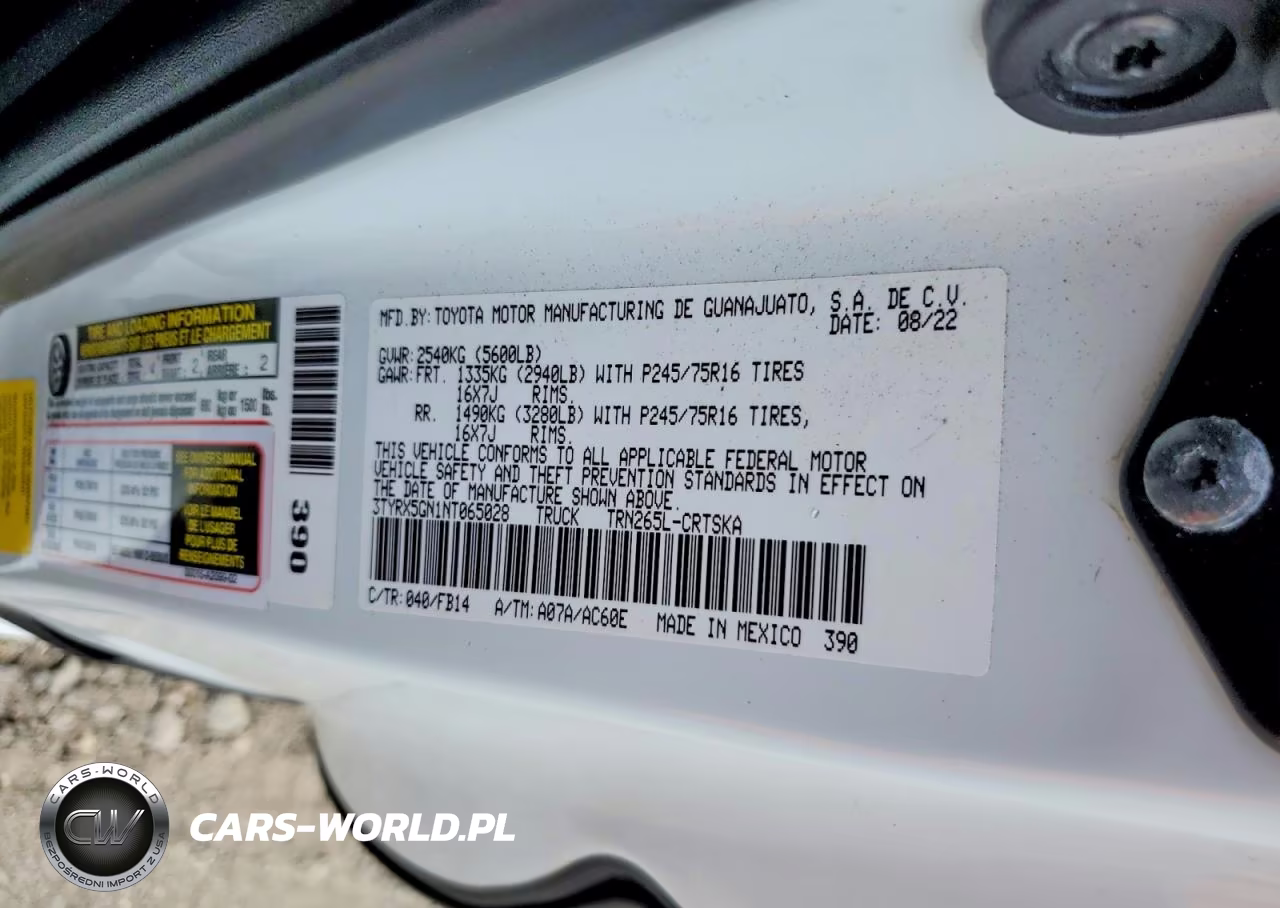2022 Toyota Tacoma Sr VIN:3TYRX5GN1NT065028 - 12