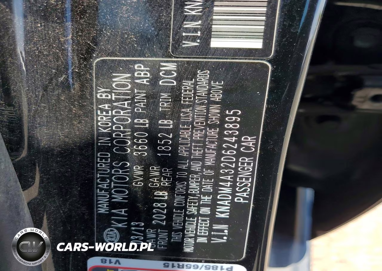 2013 Kia Rio Lx VIN:KNADM4A32D6243895 - 12