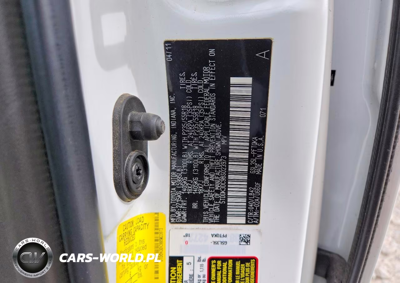 2011 Toyota Sienna Xle 7-Passenger VIN:5TDDK3DC9BS023973 - 13