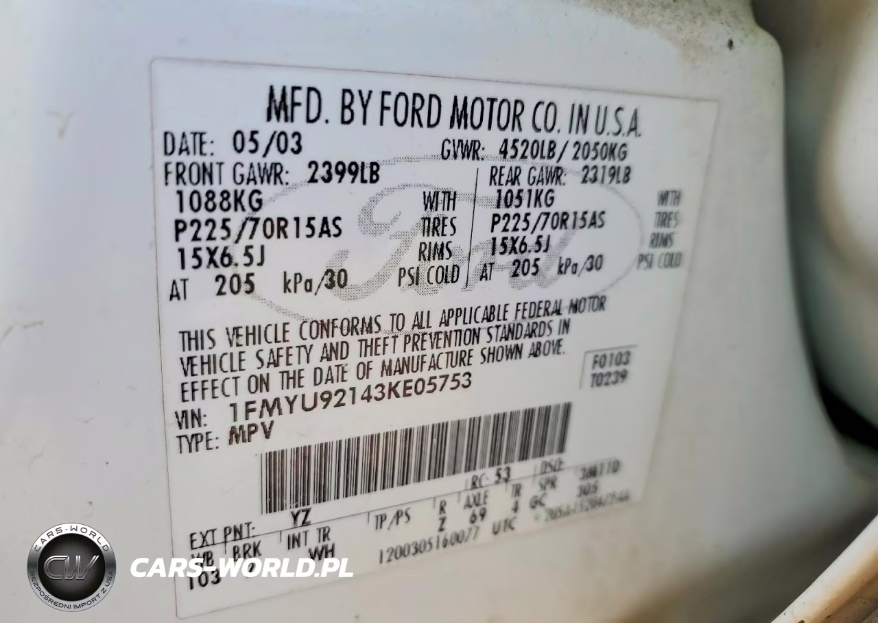 2003 Ford Escape Xls VIN:1FMYU92143KE05753 - 12