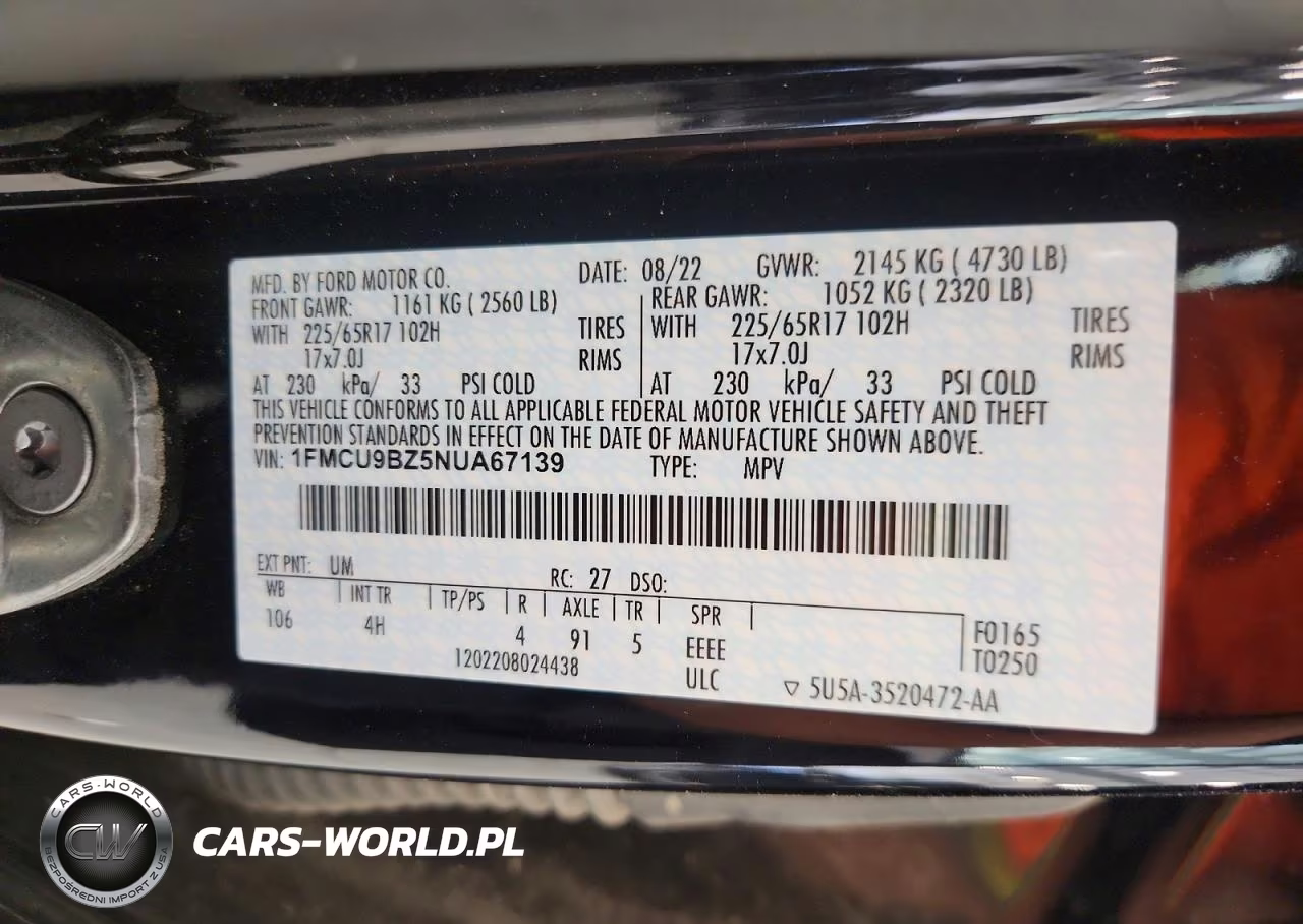 2022 Ford Escape Se VIN:1FMCU9BZ5NUA67139 - 13