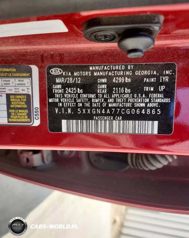2012 Kia Optima Ex VIN:5XXGN4A77CG064865 - 12