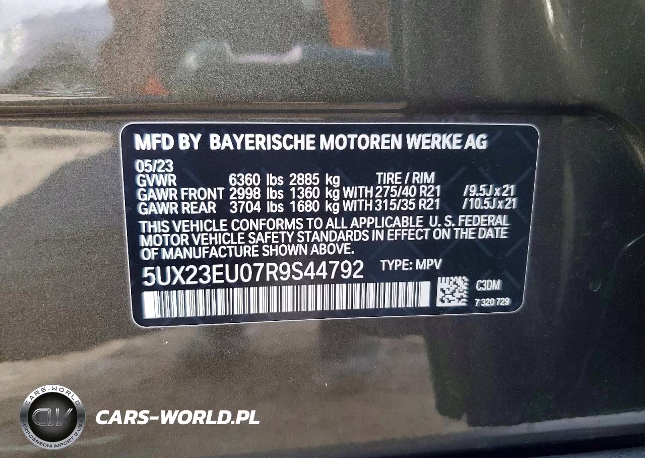 2024 BMW X5 xDrive40I VIN:5UX23EU07R9S44792 - 13