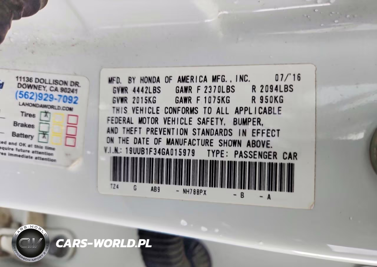 2016 Acura Tlx VIN:19UUB1F34GA015979 - 13