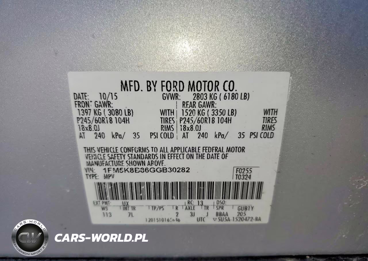 2016 Ford Explorer VIN:1FM5K8B86GGB30282 - 14