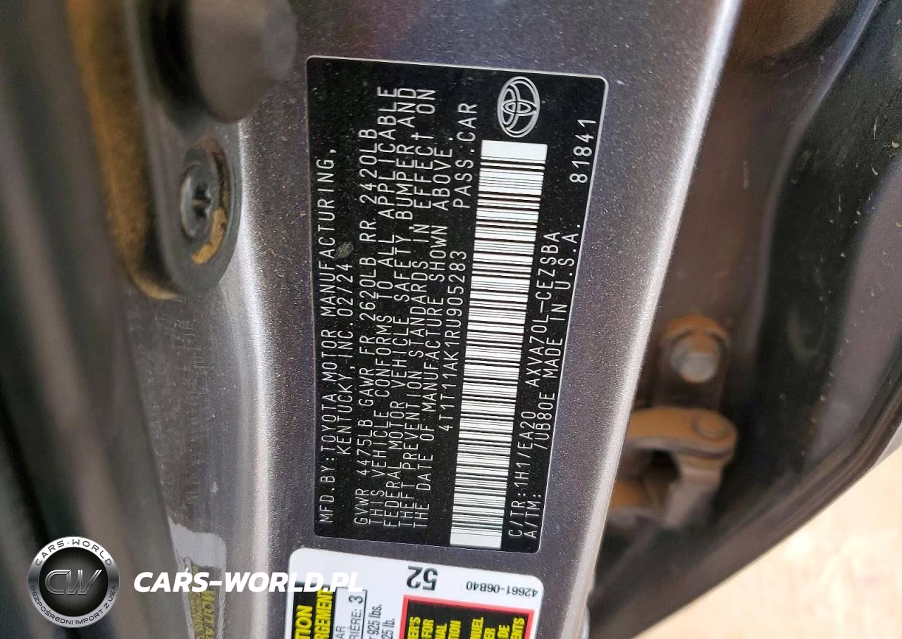 2024 Toyota Camry Se VIN:4T1T11AK1RU905283 - 12