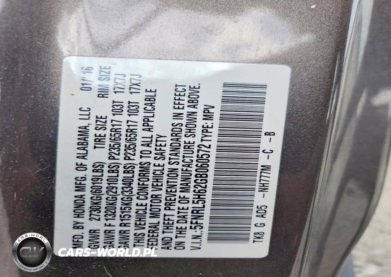 2016 Honda Odyssey Exl VIN:5FNRL5H62GB060572 - 13