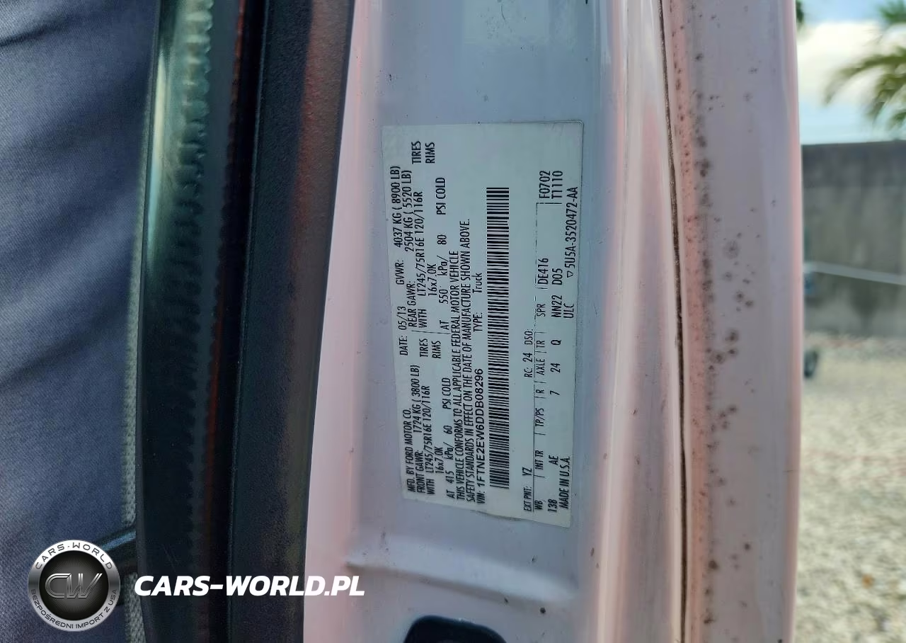 2013 Ford E250 Van VIN:1FTNE2EW6DDB08296 - 12