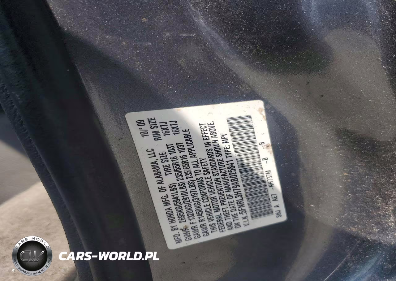 2010 Honda Odyssey Exl VIN:5FNRL3H79AB025841 - 12