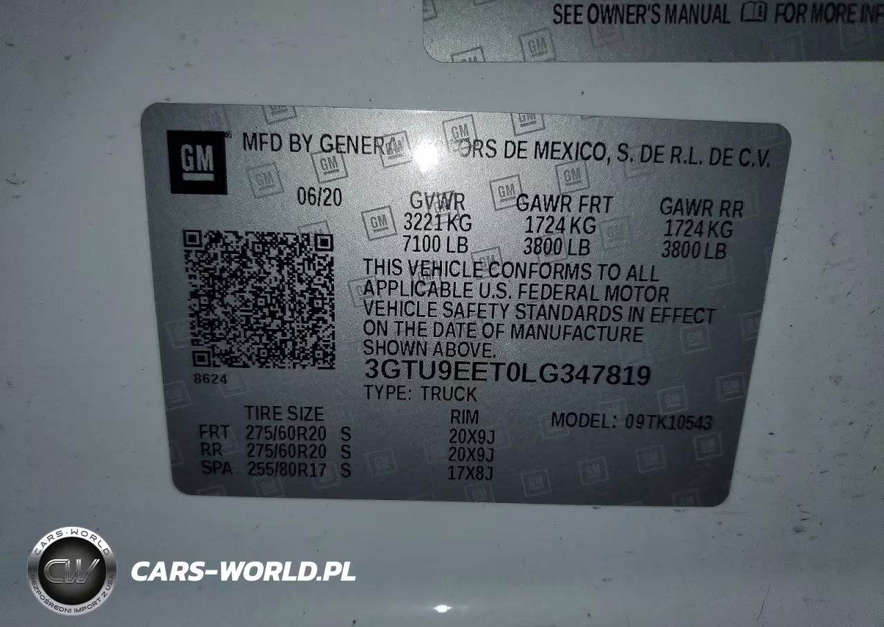 2020 GMC Sierra K1500 At4 VIN:3GTU9EET0LG347819 - 12