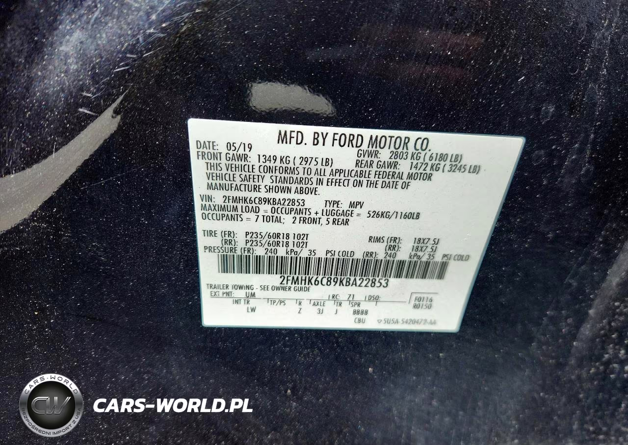 2019 Ford Flex Sel VIN:2FMHK6C89KBA22853 - 14