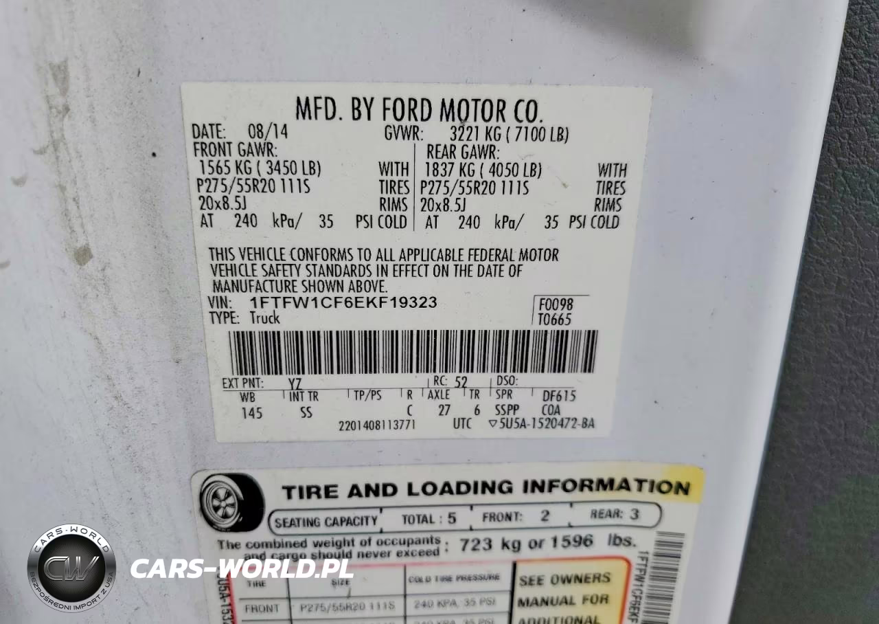 2014 Ford F150 Supercrew VIN:1FTFW1CF6EKF19323 - 12